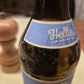 Bierflaschenhals eines hellen Bieres